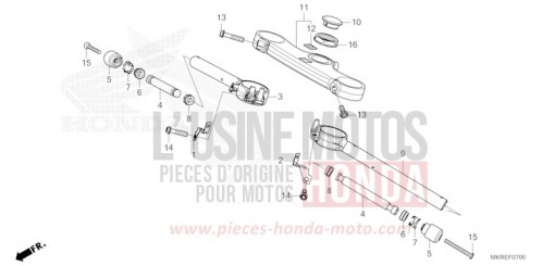 TUYAU DE GUIDON/PONT SUPERIEUR CBR1000SPR de 2024